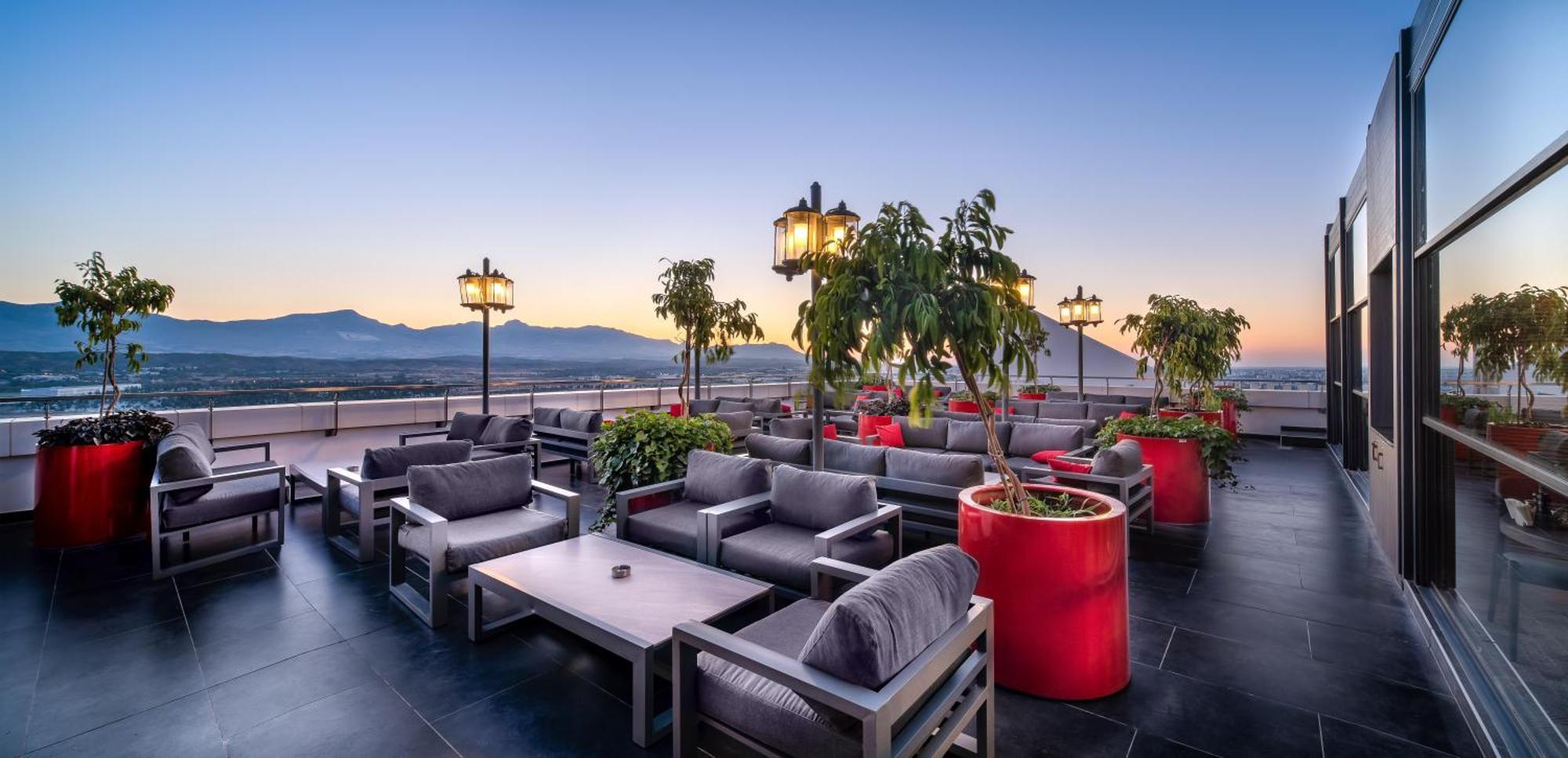 Concorde Tower Hotel & Casino Нікосія Екстер'єр фото The rooftop lounge at the hotel