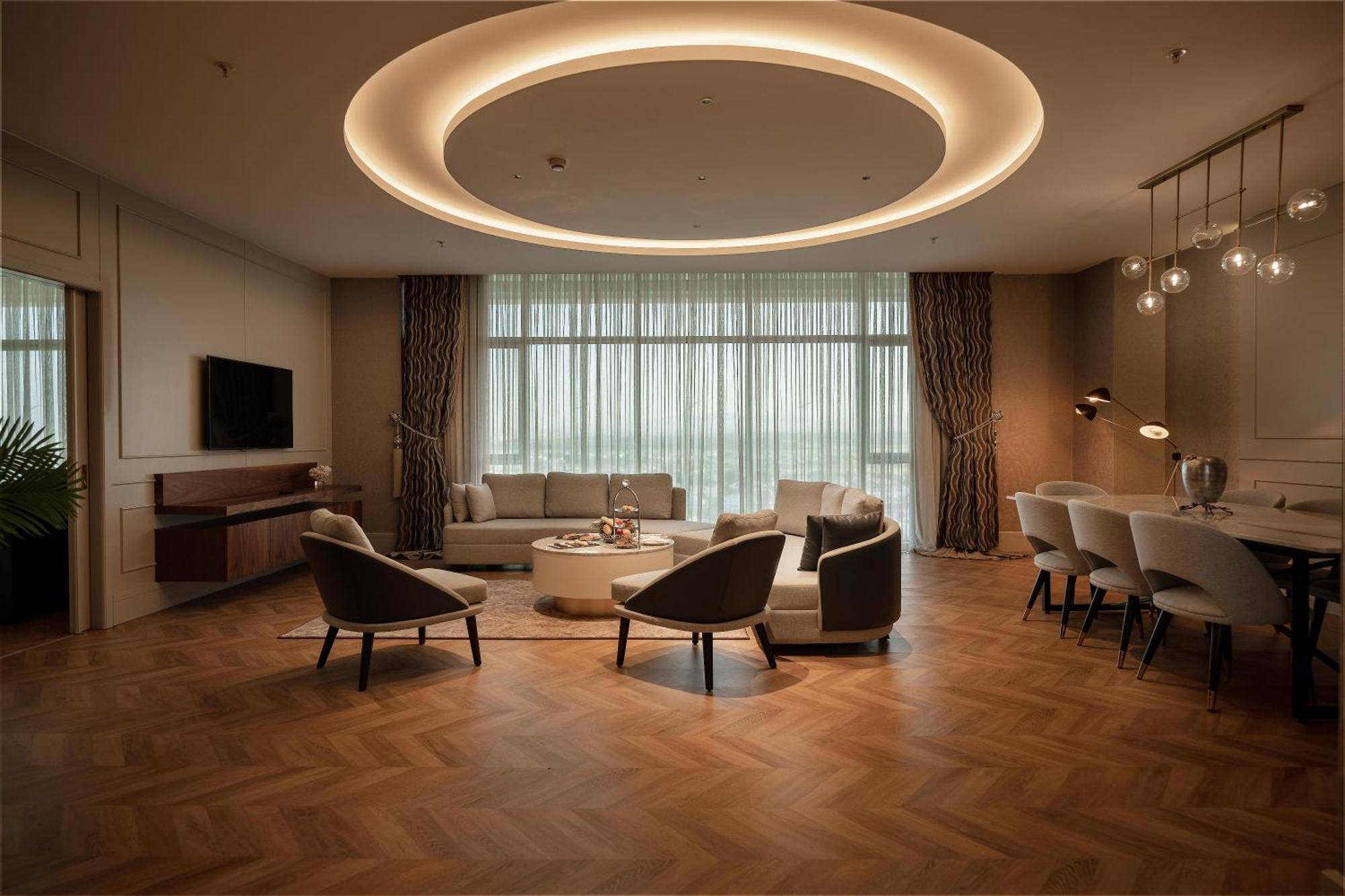 Concorde Tower Hotel & Casino Нікосія Екстер'єр фото A living room in a luxury apartment